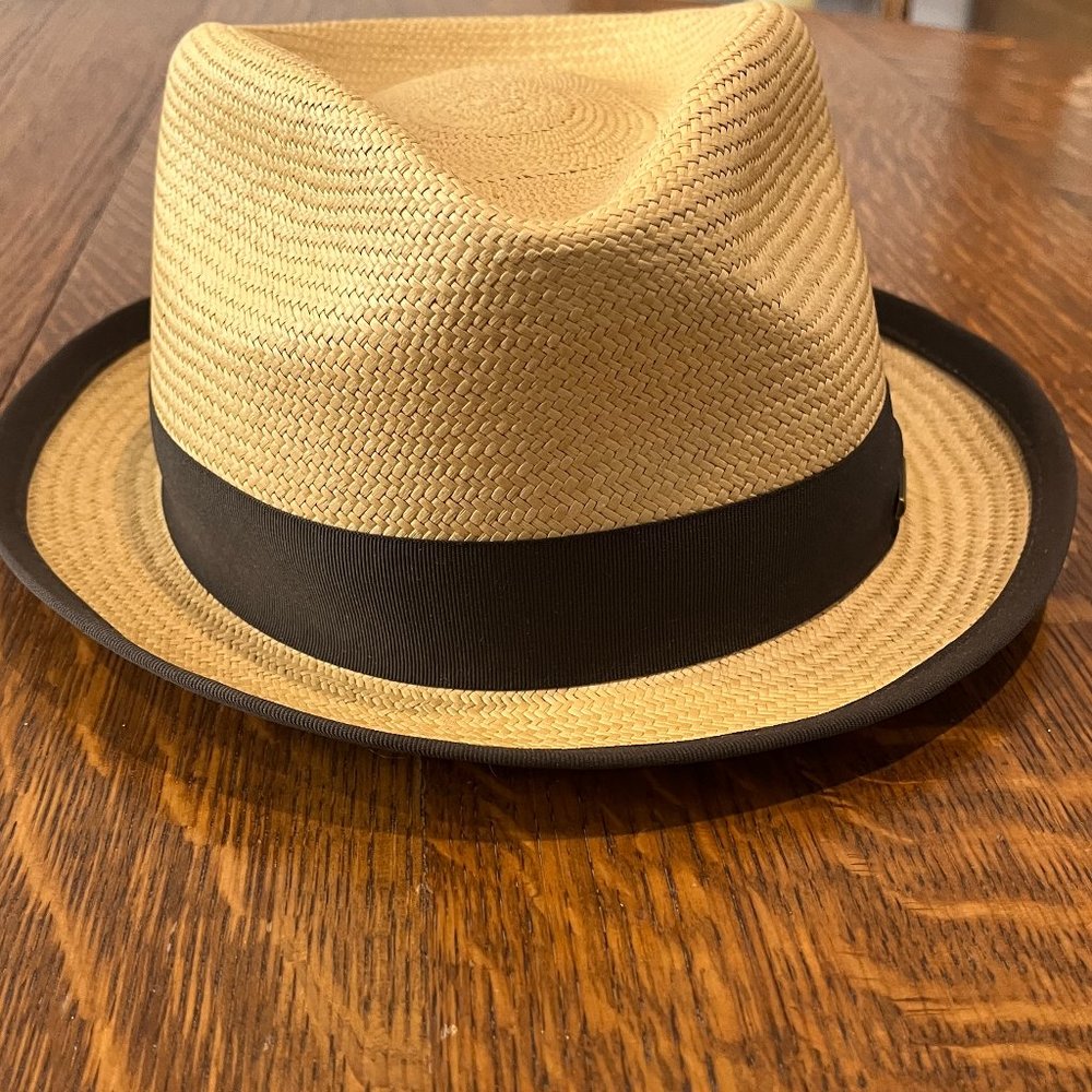 Homero Ortega Panama Hat - "Mouse River" size L - handmade in Ecuador - BNWT